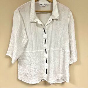 Habitat wrinkled look shirt three quarter sleeves size XL/L